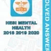 Solved Exams For HESI MENTAL HEALTH 2018 2019 2020