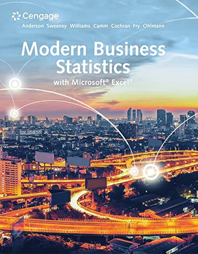 Test Bank For Modern Business Statistics with Microsoft Excel