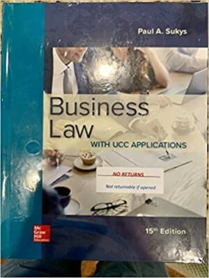 Test Bank For Business Law with UCC Applications