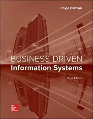 Solution Manual For Business Driven Information Systems