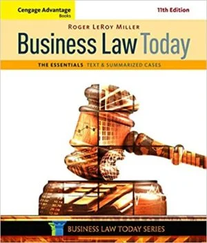 Test Bank For Cengage Advantage Books: Business Law Today