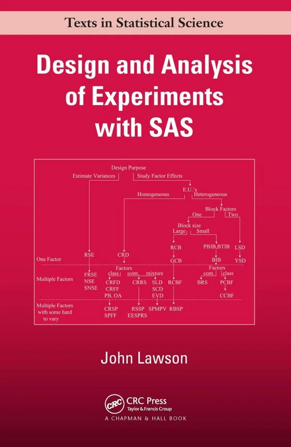 Solution Manual For Design and Analysis of Experiments with SAS (Chapman and Hall/CRC Texts in Statistical Science)