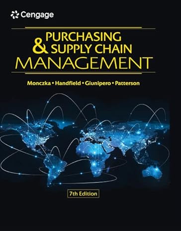 Test Bank for Purchasing and Supply Chain Management
