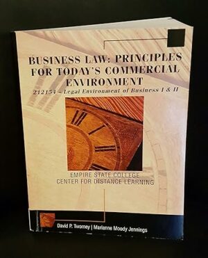 Solution Manual for Business Law: Principles for Today's Commercial Environment