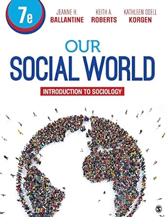 Test Bank for Our Social World: Introduction to Sociology