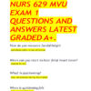 NURS629 Prenatal Mvu Exam 1 With Answers (40 Solved Questions)