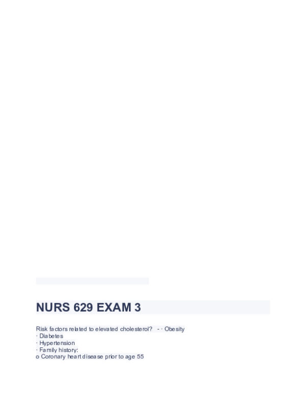 2023 NURS629 Maryville University Prenatal MVU Exam 3 With Answers (64 Solved Questions)