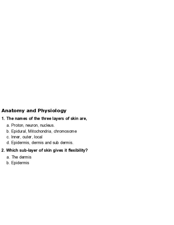 HESI Anatomy and Physiology A2 Exam Testbank With Answers (25 Solved Questions)