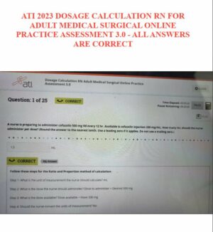 2023 ATI RN Practice Exam with Answers (25 Solved Questions)