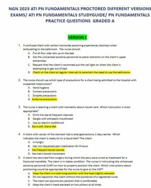 2023 ATI PN Proctored Exam with Answers (136 Solved Questions)
