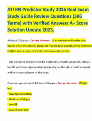 2016 ATI RN Practice Exam with Answers (389 Solved Questions)