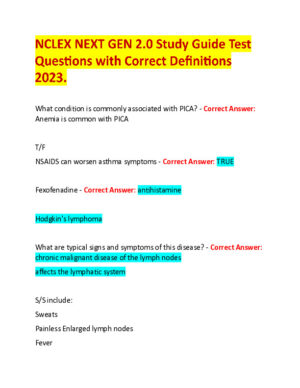 2023 NCLEX Pharmacology Study Guide With Answers (102 Solved Questions)
