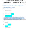 2023 HESI Maternity Comprehensive Exam With Answers (14 Solved Questions)