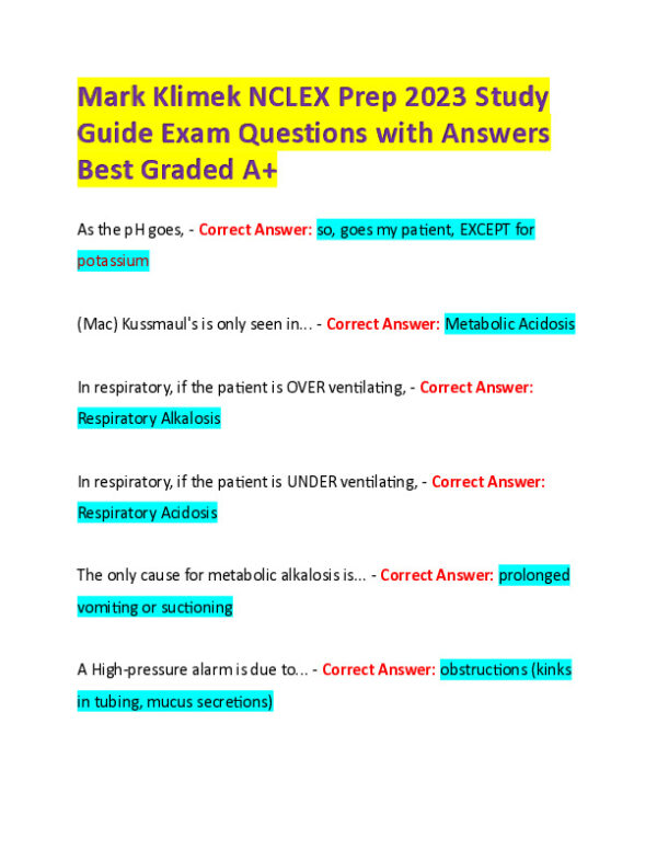 2023 NCLEX Pharmacology Study Guide With Answers (135 Solved Questions)