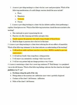 2021 ATI PN Proctored Exam with Answers (69 Solved Questions)