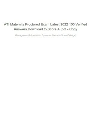 2022 ATI RN Proctored Exam with Answers (60 Solved Questions)