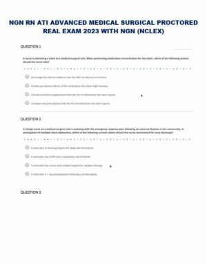 2023 ATI RN Proctored Exam with Answers (52 Solved Questions)