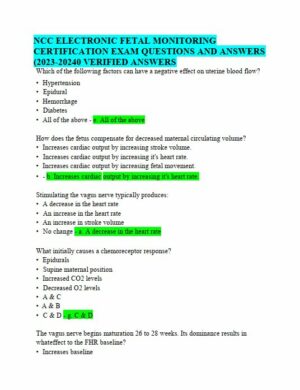2023-2024 ATI Pediatrics Practice Exam with Answers (475 Solved Questions)