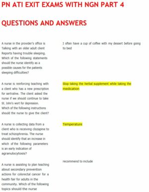 ATI PN Exit Exam Exam with Answers (136 Solved Questions)