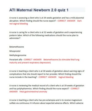 ATI RN Practice Exam with Answers (30 Solved Questions)