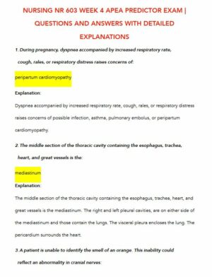 ATI APEA Predictor Exam with Answers (316 Solved Questions)