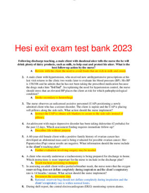 2023 HESI Child Care Exit Exam Test Bank With Answers (892 Solved Questions)