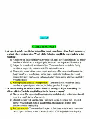 ATI Medical Surgical Proctored Exam with Answers (90 Solved Questions)