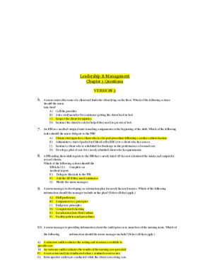 ATI RN Leadership Management Proctored Exam With NGN Version 3 With Answers (30 Solved Questions)