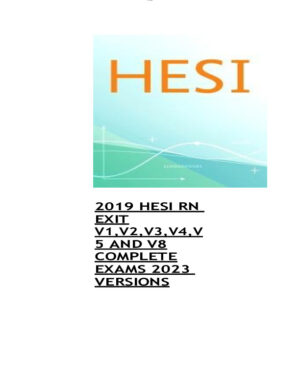 2019 HESI RN Pharmacology Exit Exam Version 1 With Answers (160 Solved Questions)