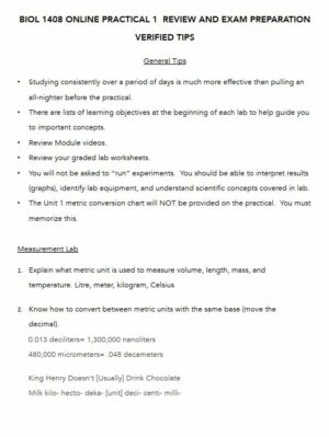 ATI BIOL 1408 Review Exam with Answers (101 Solved Questions)