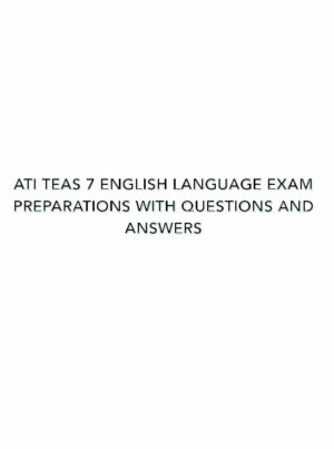 ATI English and language usage Teas Exam with Answers (35 Solved Questions)