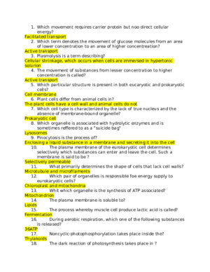 HESI Biology A2 Exam With Answers (99 Solved Questions)