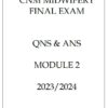 2023-2024 CNM Midwifery Final Exam Module 2 with Answers (23 Solved Questions)