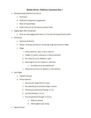 Barkley Review: Pediatrics Assessment Day 1 with Answers (50 Solved Questions)