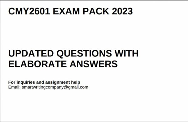 2023 CMY2601 Crime Risk Perspectives Practice Exam with Answers (130 Solved Questions)