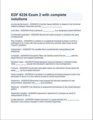 EDF6226 Practice Exam 2 with Answers (71 Solved Questions)