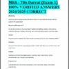 2024-2025 MBA -706 Darrat Exam 1 with Answers (63 Solved Questions)