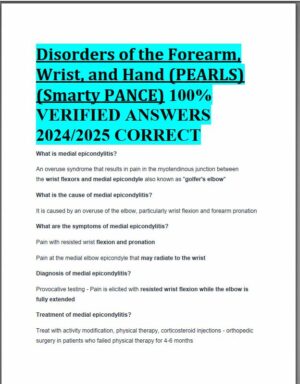 2024-2025 Disorders of the Forearm