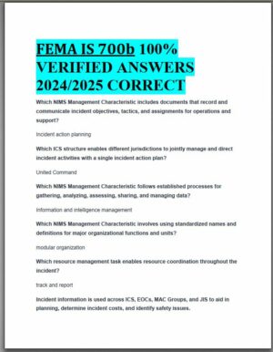 2024-2025 FEMA IS 700b Practice Exam with Answers (58 Solved Questions)