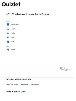 IICL Container Inspector's Pracice Exam with Answers (80 Solved Questions)