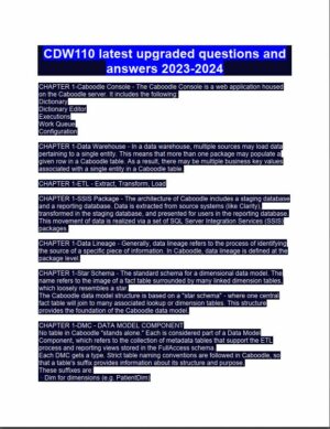 2023-2024 CDW110 Pracice Exam with Answers (120 Solved Questions)