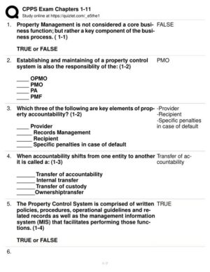 CPPS Comprehensive Practice Exam With Answers (33 Solved Questions)