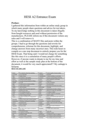 HESI Comprehensive Entrance Exam With Answers (513 Solved Questions)