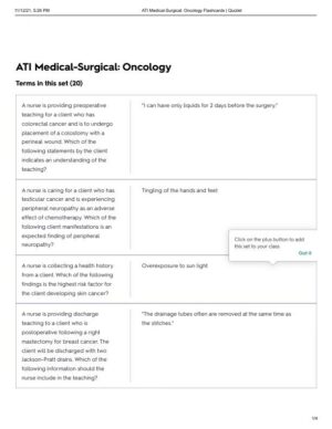 2021 ATI Medical Surgical Nursing Practice Exam With Answers (20 Solved Questions)