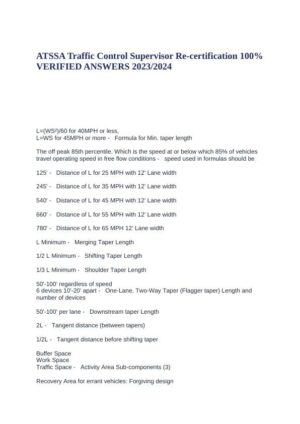 2023-2024 ATSSA Practice Exam With Answers (56 Solved Questions)