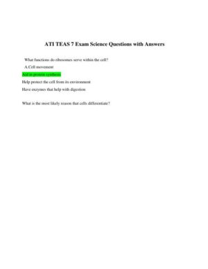 ATI Comprehensive TEAS With Answers (500 Solved Questions)