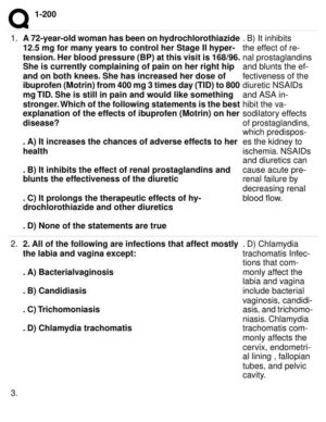 Nursing Diagnosis Practice Exam With Answers (3 Solved Questions)