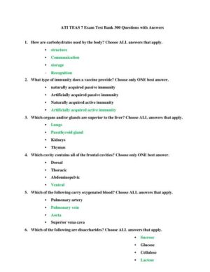 ATI Biology TEAS With Answers (303 Solved Questions)