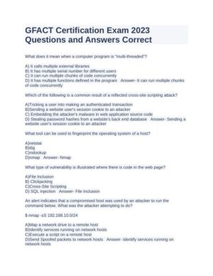 2023 GFACT Computer Science Certification Exam With Answers (162 Solved Questions)