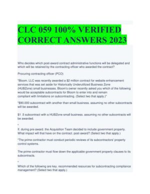 2023 CLC059 Construction Practice Exam With Answers (39 Solved Questions)